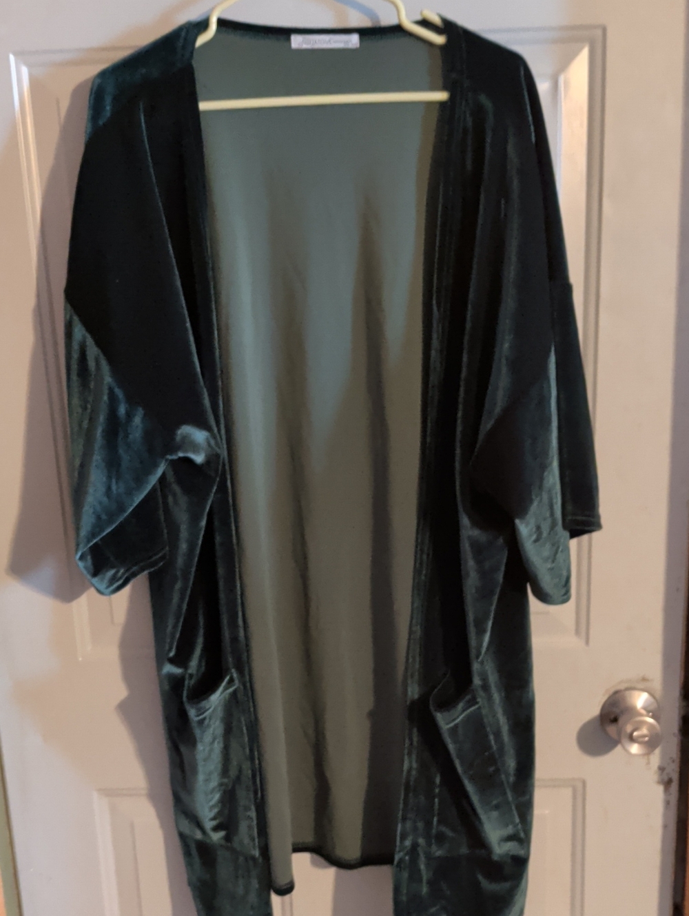Narianna Emerald Velvet Open-Front